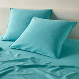 The Honest Label Washed Cotton Bedding - Azure with blue tones home bedding product view THL product image 2