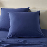 The Honest Label Washed Cotton Bedding - Cobalt with blue tones home bedding product view THL product image 2