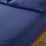 The Honest Label Washed Cotton Bedding - Cobalt with blue tones pillowcase product view THL product image 5