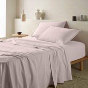The Honest Label Washed Cotton European Pillowcase in Blush with pink tones pillowcase product view THL product image 2