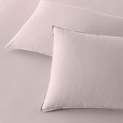 The Honest Label Washed Cotton Standard Pillowcase (2 Pack) in Blush with pink tones pillowcase product view THL product image 2