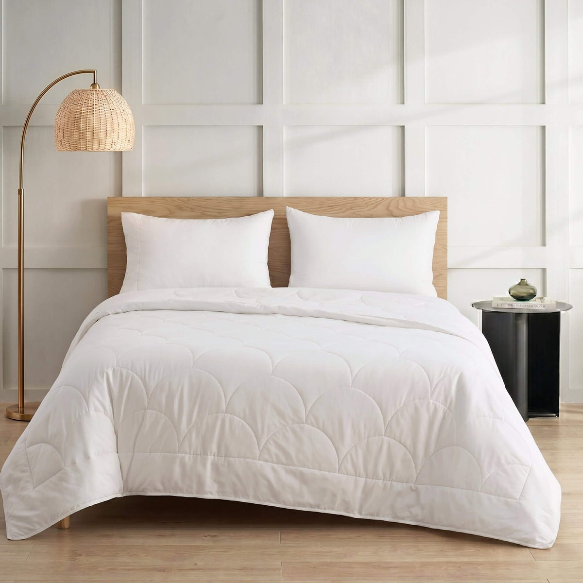 The Honest Label Willow Pure Cotton Quilt home bedding styled bedroom view THL product image 1