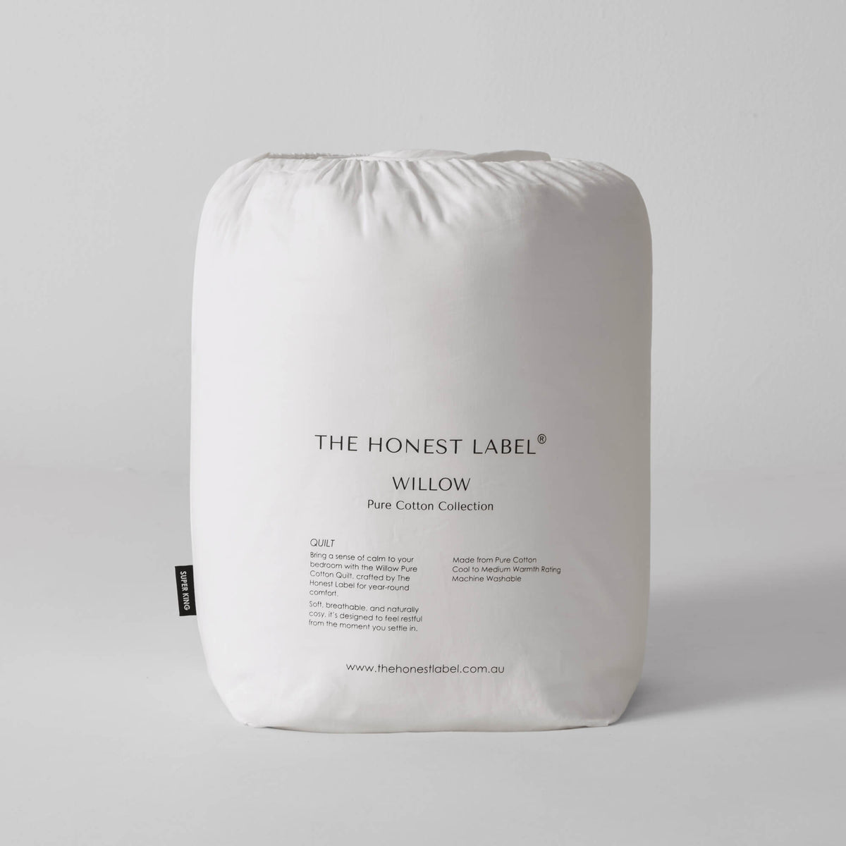 The Honest Label Willow Pure Cotton Quilt home bedding styled bedroom view THL product image 5