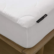 The Honest Label Willow Pure Cotton Mattress Protector mattress protector lifestyle view THL product image 2