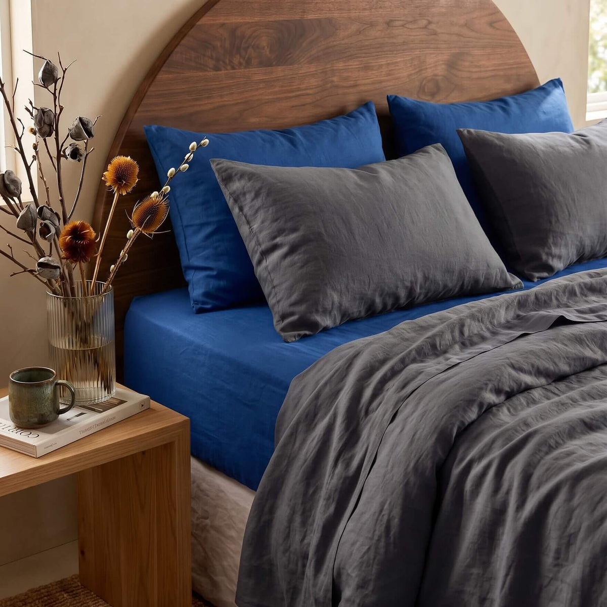 Pure Linen Quilt Cover Set Incl Pillowcases
