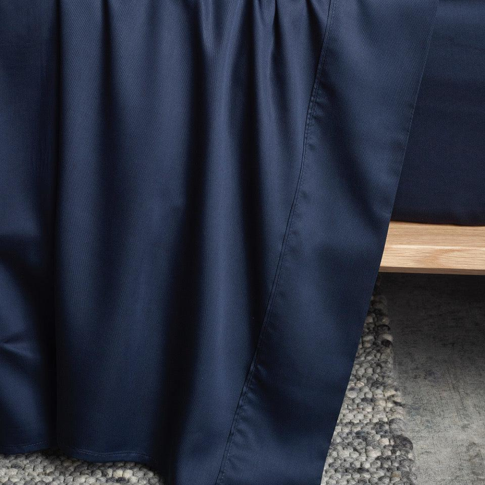 The Honest Label Graphite Cooling & Antimicrobial Sheet Set in Midnight with grey tones sheet set product view THL product image 4