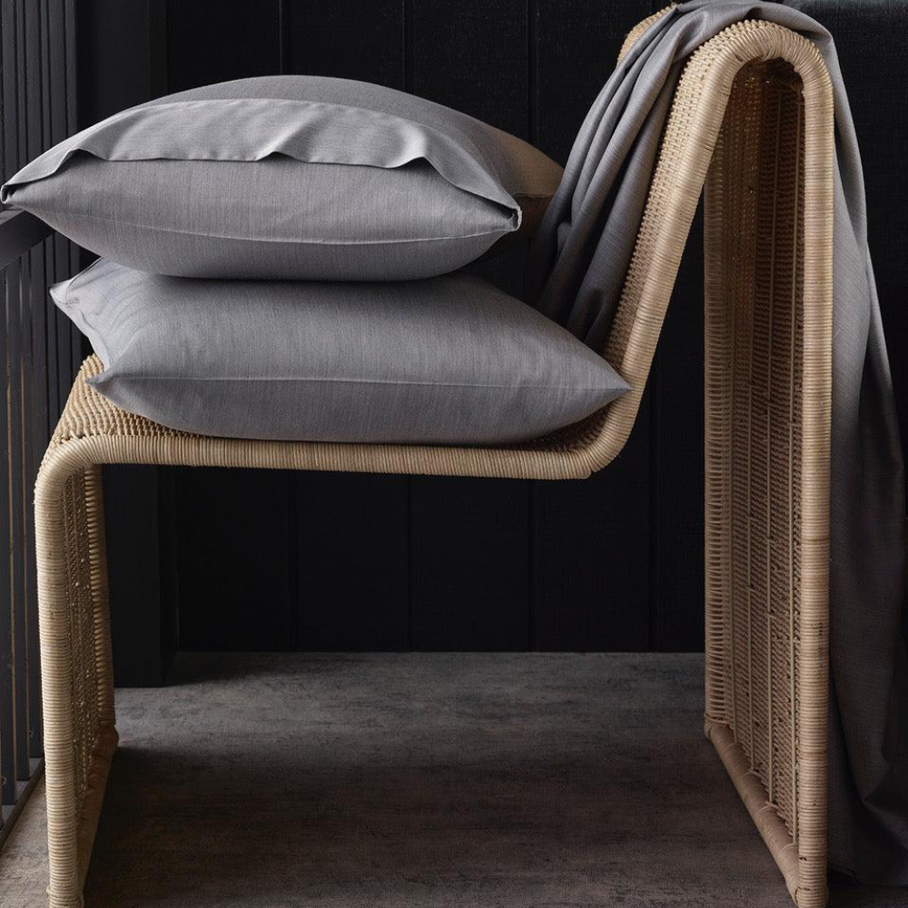 The Honest Label Graphite Cooling & Antimicrobial Sheet Set in Silver with grey tones sheet set product view THL product image 7