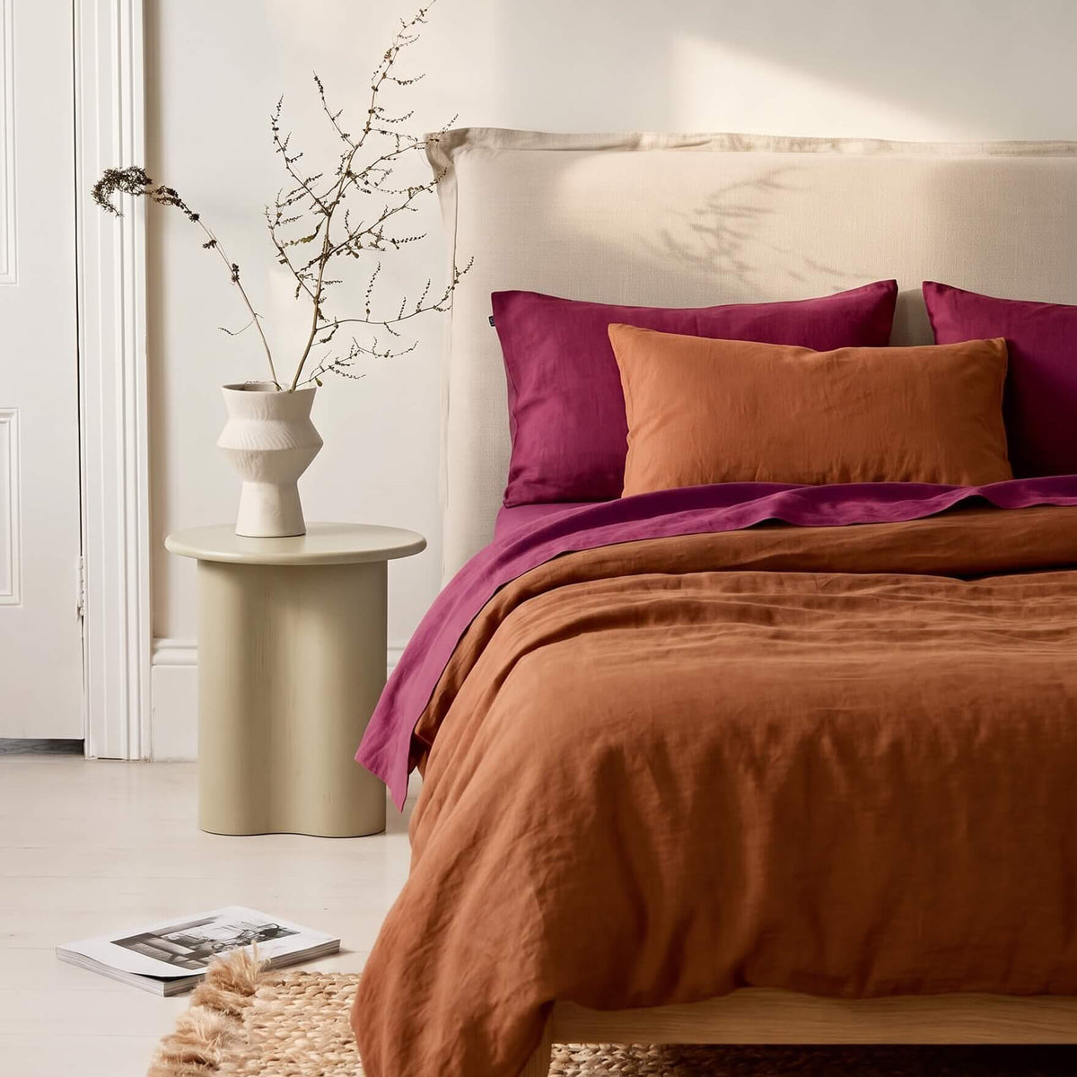 Pure Linen Quilt Cover Set Incl Pillowcases