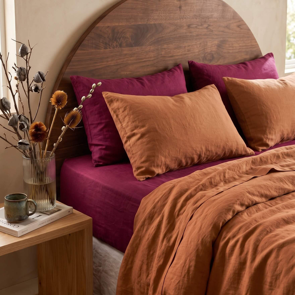 Pure Linen Quilt Cover Set Incl Pillowcases