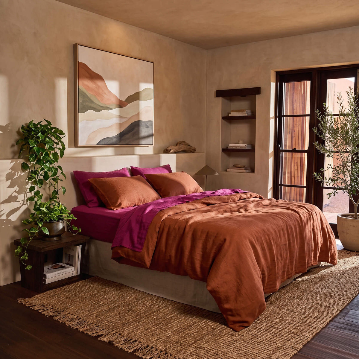 Pure Linen Quilt Cover Set Incl Pillowcases