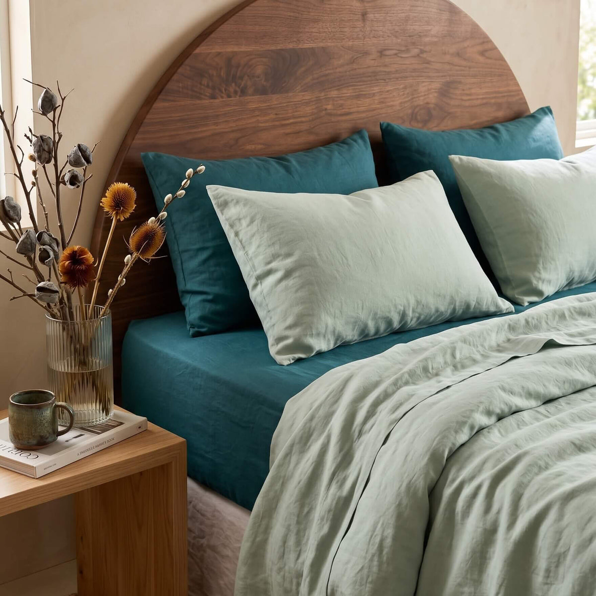 Pure Linen Quilt Cover Set Incl Pillowcases