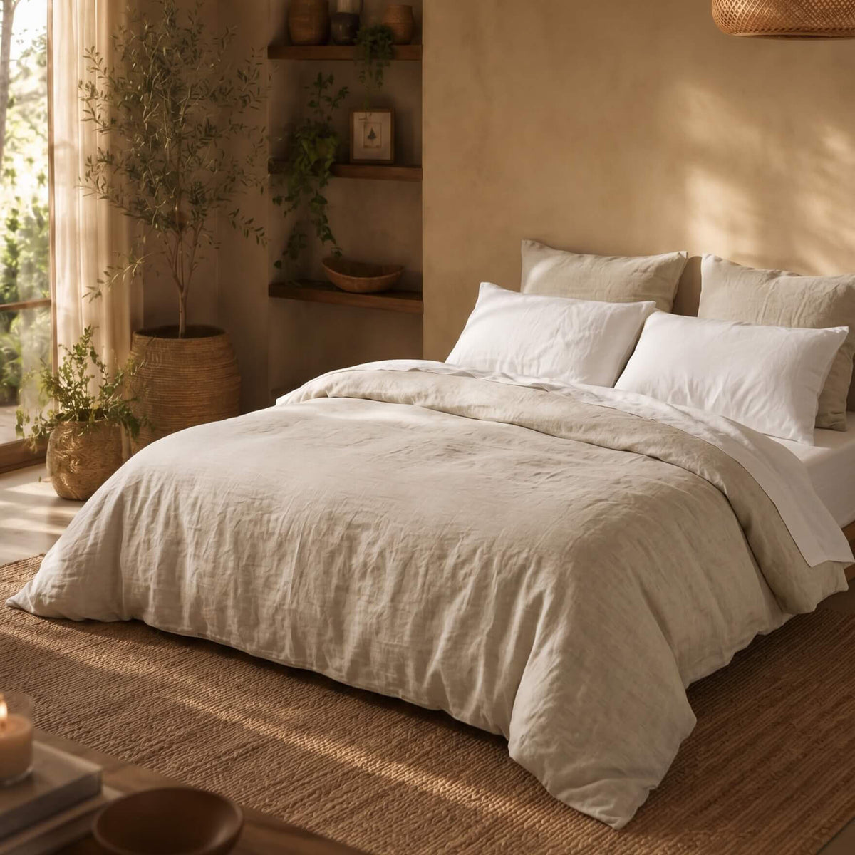 Pure Linen Quilt Cover Set Incl Pillowcases