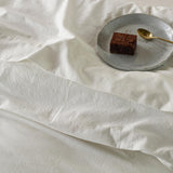 The Honest Label Washed Cotton Quilt Cover in White with white tones quilt cover product view THL product image 4