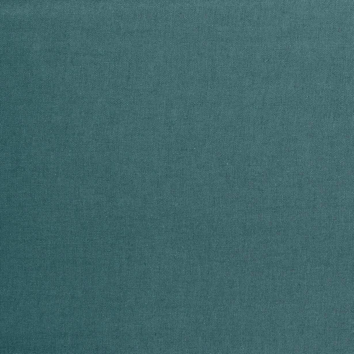 The Honest Label Pure Linen Fitted Sheet in Teal with green tones fitted sheet product view THL product image 3