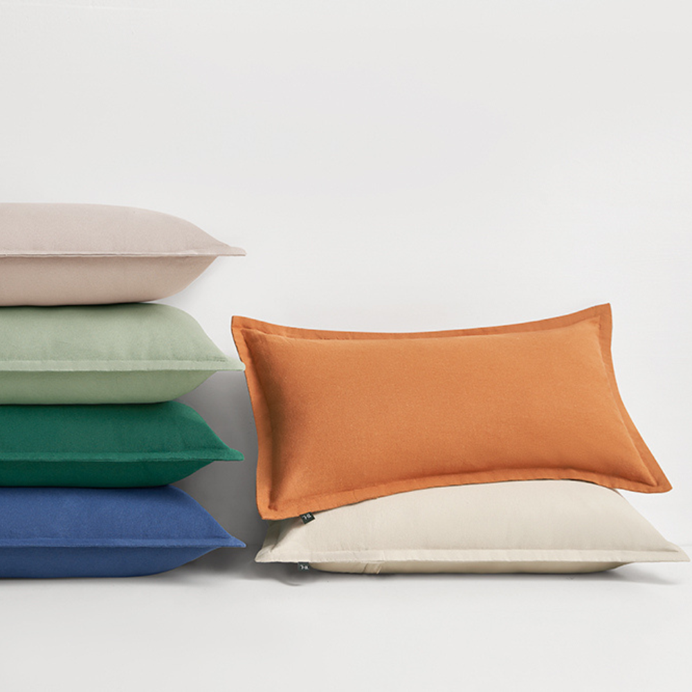 The Honest Label Pure Linen Cushion Cover Rectangle in Red Earth with red tones cushion cover product view THL product image 2