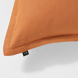 The Honest Label Pure Linen Cushion Cover Rectangle in Red Earth with red tones cushion cover product view THL product image 3