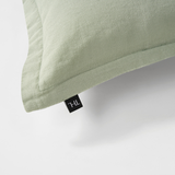 The Honest Label Pure Linen Cushion Cover Rectangle in Sage with green tones cushion cover product view THL product image 3