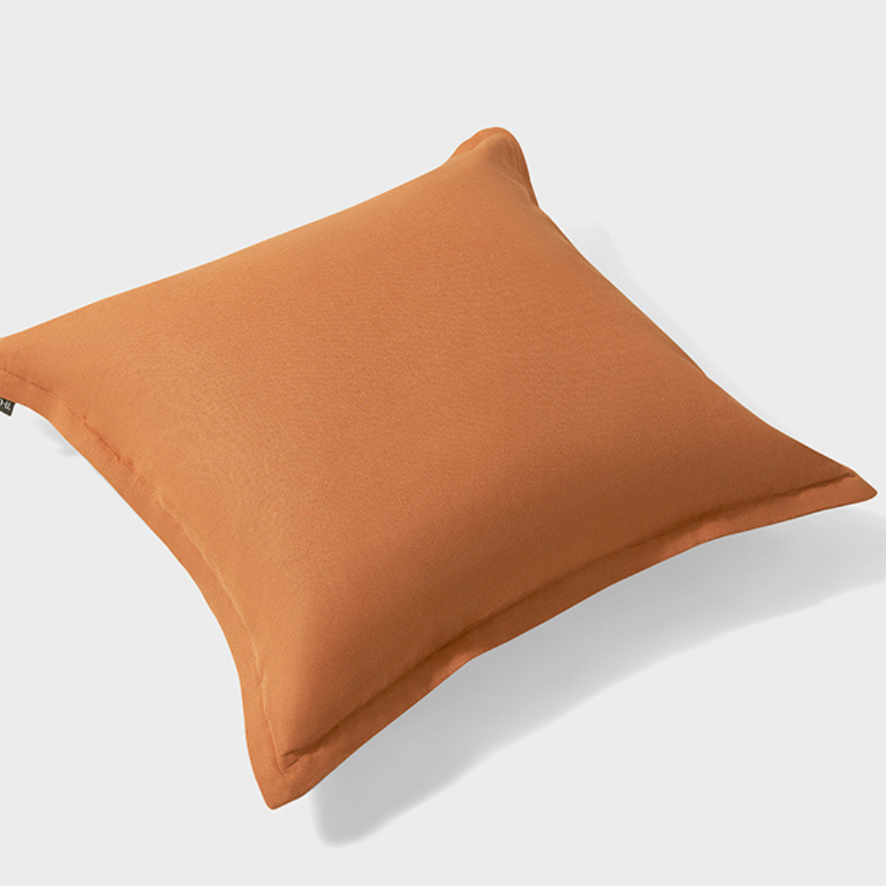The Honest Label Pure Linen Cushion Cover Square in Red Earth with red tones cushion cover product view THL product image 2