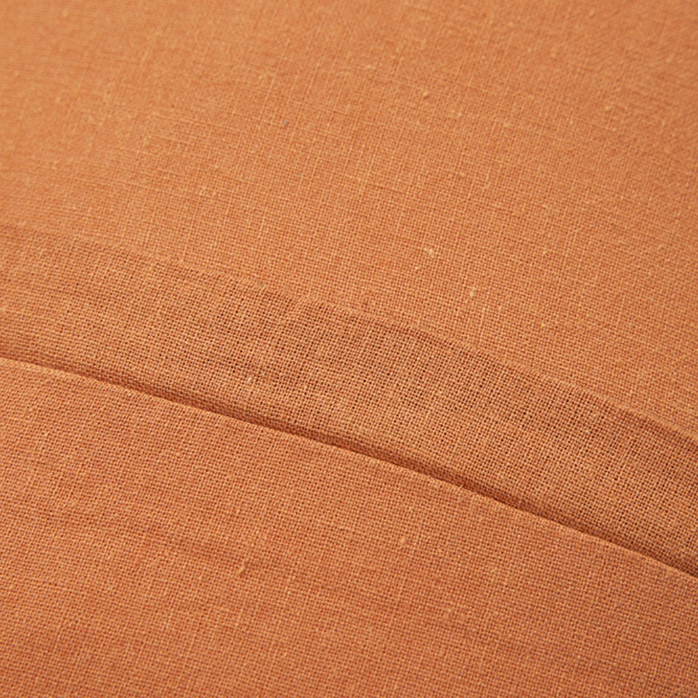 The Honest Label Pure Linen Cushion Cover Square in Red Earth with red tones cushion cover product view THL product image 4