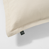 The Honest Label Pure Linen Cushion Cover Square in Flax with beige tones cushion cover product view THL product image 5