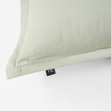 The Honest Label Pure Linen Cushion Cover Square in Sage with green tones cushion cover product view THL product image 5
