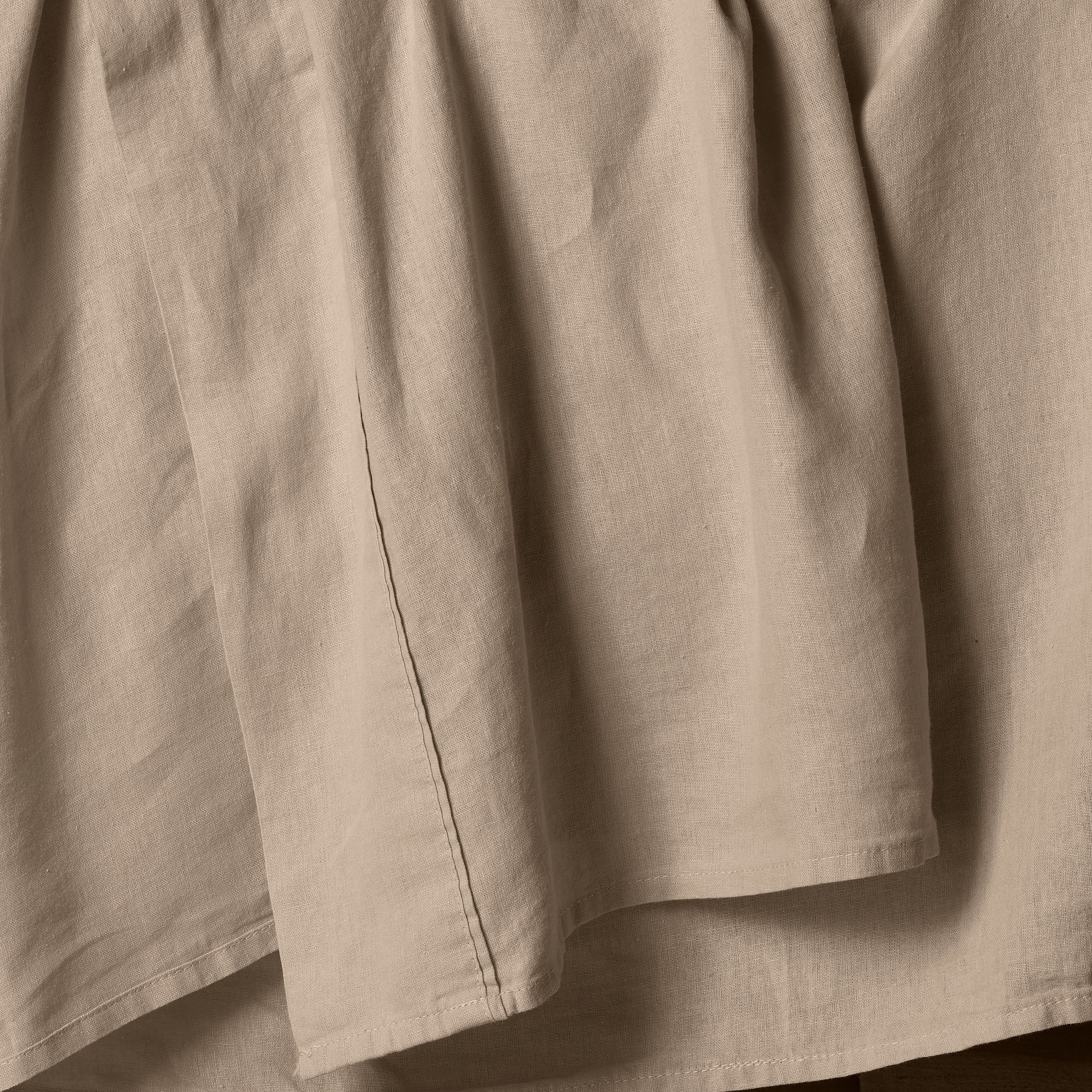 The Honest Label Pure Linen Fitted Sheet in Warm Taupe with beige tones fitted sheet product view THL product image 1
