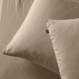 The Honest Label Pure Linen European Pillowcase in Warm Taupe with beige tones pillowcase product view THL product image 3