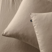 The Honest Label Pure Linen Standard Pillowcase (2 Pack) in Warm Taupe with beige tones pillowcase product view THL product image 2