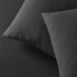 The Honest Label Pure Linen Standard Pillowcase (2 Pack) in Charcoal with grey tones pillowcase product view THL product image 1