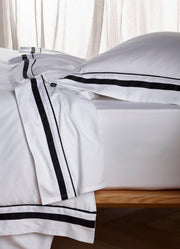 The Honest Label Organic Cotton Quilt Cover Set with Trim in Black with black tones quilt cover product view THL product image 3