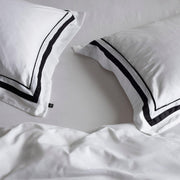 The Honest Label Organic Cotton Quilt Cover Set with Trim in Black with black tones quilt cover product view THL product image 5