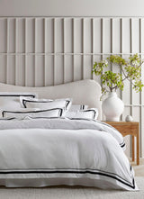 The Honest Label Organic Cotton Quilt Cover Set with Trim in Black with black tones quilt cover product view THL product image 6