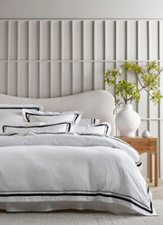The Honest Label Organic Cotton Quilt Cover Set with Trim in Black with black tones quilt cover product view THL product image 6