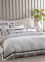 The Honest Label Organic Cotton Quilt Cover Set with Trim in Black with black tones quilt cover product view THL product image 4