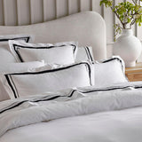 The Honest Label Organic Cotton Quilt Cover Set with Trim in Black with black tones quilt cover product view THL product image 2