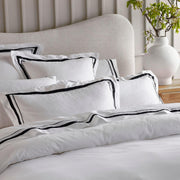 The Honest Label Organic Cotton Quilt Cover Set with Trim in Black with black tones quilt cover product view THL product image 2