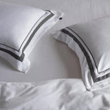 The Honest Label Organic Cotton Quilt Cover Set with Trim in Charcoal with grey tones quilt cover product view THL product image 5