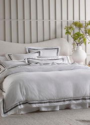 The Honest Label Organic Cotton Quilt Cover Set with Trim in Charcoal with grey tones quilt cover product view THL product image 6