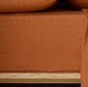 The Honest Label Pure Linen Fitted Sheet in Red Earth with red tones fitted sheet product view THL product image 1