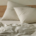 The Honest Label Pure Linen European Pillowcase in Flax with beige tones pillowcase product view THL product image 1