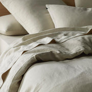 The Honest Label Pure Linen Quilt Cover Set Incl Pillowcases in Flax with beige tones pillowcase product view THL product image 1
