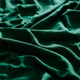The Honest Label Pure Linen Flat Sheet in Forest Green with green tones flat sheet product view THL product image 4