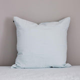 The Honest Label Pure Linen European Pillowcase in Sky Blue with blue tones pillowcase product view