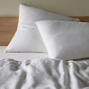 The Honest Label Pure Linen European Pillowcase in Ivory White with white tones pillowcase product view THL product image 1