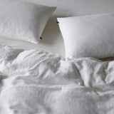 The Honest Label Pure Linen Quilt Cover Set Incl Pillowcases in Flax with beige tones pillowcase product view THL product image 9