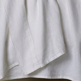 The Honest Label Pure Linen Flat Sheet in Ivory White with white tones flat sheet product view THL product image 3